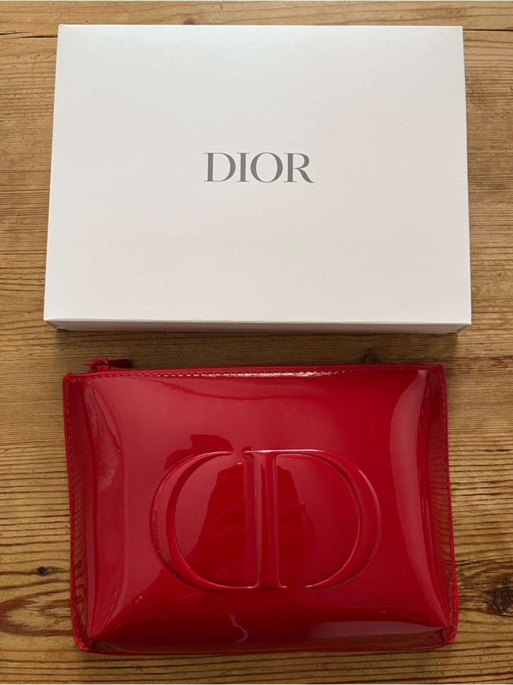 New DIOR Red Cosmetic Pouch